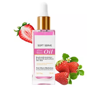 Beauty Strawberry Vanilla After Shave Oil For Smooth Skin Post Shave 30/60ml - Picture 1 of 12