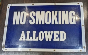 Porcelain NYC Subway "No Smoking Allowed" Enamel Veribtrite-Nelke sign 1932 - Picture 1 of 7