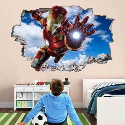 Iron Man Superhero Wall Decal Sticker Mural Poster Print Art Home Office Decor - Image 1 of 3