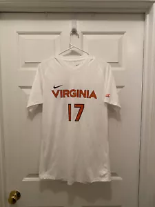 Camiseta deportiva Nike Virginia UVA Cavaliers de fútbol para mujer Haley Hopkins #17 usada en juegos - Imagen 1 de 6