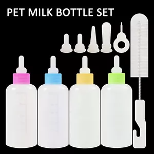 Pet Feeding Bottle Kit Pet Nursing Kit Puppy Kitten Small Animal Syringe Feeding - Picture 1 of 15