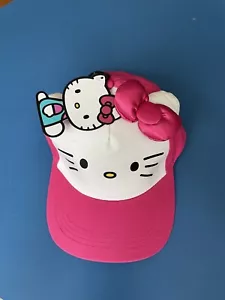 Sanrio Hello Kitty Pink Baseball Cap Hat Adjustable Strapback Girls Kids New - Picture 1 of 8