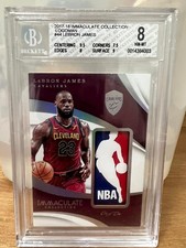 2017-18 Immaculate Basketball Lebron James Logoman 1 of 1 BGS 8 SSP Cavaliers