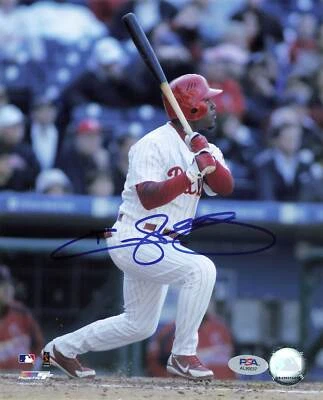 Jimmy Rollins Phillies Signed 8x10 Photo Autograph PSA/DNA AL90037 - Image 1 of 2