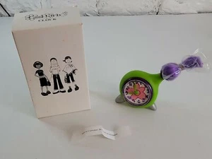 Vtg 2000 Avon Girls Retro Alarm Clock "Cool Girls Clock" Green w/Purple Hair NIB - Picture 1 of 11