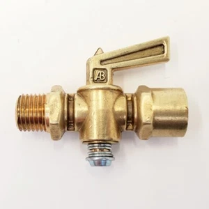 Brass Lever Motorcycle Petcock Fuel Valve Gas Petrol w. 1/4” NPT, Harley Chopper - Picture 1 of 7