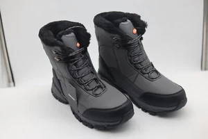 SHULOOK Hiking Boots Mens 12 Black Waterproof Mid Boots Non-Slip Comfortable - Picture 1 of 6