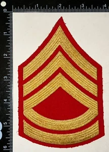 USMC US Marine Corps Gunnery Sgt Sergeant MESS DRESS SINGLE CHEVRON PATCH - Picture 1 of 2
