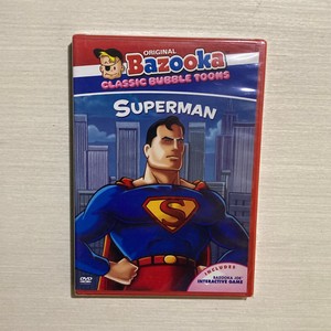 Bazooka Classic Bubble Toons Superman DVD New Sealed Bazooka Joe Card & Game
