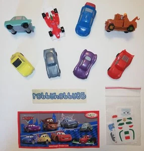 KOMPLETTSATZ DISNEY CARS 2 (UN278 - 2S-207) MIT ALLEN BPZ Ü-EI RUSSLAND 2015 - Picture 1 of 1