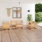 Vidaxl 7 Piece Garden Lounge Set Solid Pinewood Durable