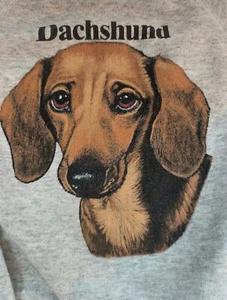 Vintage 70's 80's TULTEX Maximum Sweats Dachshund Sweat Shirt Size XL - Picture 1 of 9
