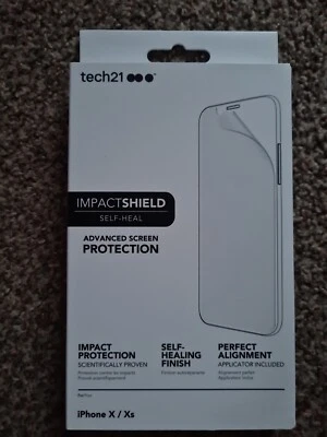 Tech21 Impact Shield Self-Heal Screen Protector for iPhone X / XS Mobile - Image 1 of 4