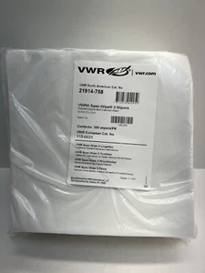 VWR 21914-758 Spec-Wipe 3 Wipers Sterile Cleanroom Wipers 9x 9" (300 Ct.) Sealed - Picture 1 of 2