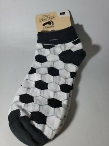 Soccer Print No Show Socks Size Medium 5-10 New