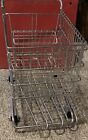 Vintage Mini 11" Chrome Metal Toy Shopping Cart Realistic with Rolling Wheels(Y)