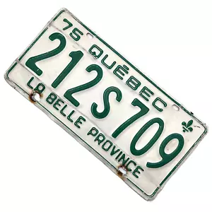 License Plate Quebec 75 Canada 1975 Car 212S709 Truck La Belle Province Man Cave - Bild 1 von 3