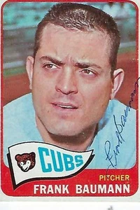 Topps #161 1965 firmado por Frank Baumann - Chicago Cubs - Imagen 1 de 1
