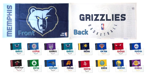 NBA Locker Room On-Court Towel 22" x 42" Double Sided Cover