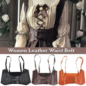 Damen Kunstleder Korsett Harness Gurt Gürtel Steampunk Sexy Unterbrust Taillengürtel - Bild 1 von 23