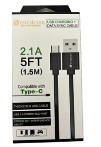 ERATOSS type-c cable 5ft 1.5m USB CHARGING + DATA SYNC - Picture 1 of 2