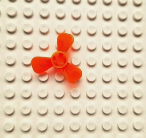 LEGO 6041 TRANS ORANGE PROPELLER 3 BLADE DIAMETER WITH AXLE HOLE BRAND NEW - Picture 1 of 2