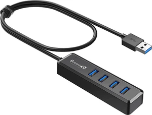 USB 3.0 Hub 2Ft Long Cable, Multi Port Expander Fast Data Transfer USB Splitter - Picture 1 of 12