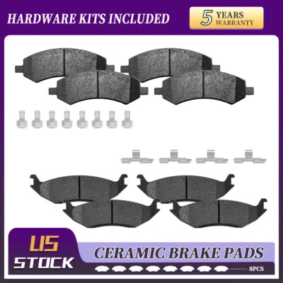 Pastillas de freno delanteras y traseras de cerámica para Dodge Ram 1500 2006-2016 2017 2018 5 orejetas Foto 1 de 4