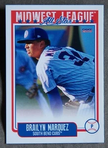 Chicago Cubs Brailyn Marquez 2019 Midwest League All-Star Card  - Picture 1 of 1