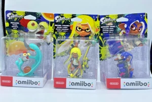 Nintendo Switch amiibo Splatoon 3 tinta, frito pequeño, octoling 3 tipo conjunto Japón - Imagen 1 de 7