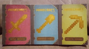Minecraft Handbooks Set of 3 Combat Construction Essential Paperback Mojang - Picture 1 of 7