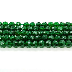 Green Quartz Round Rondelle Faceted 6mm Gemstone Loose Spacer Beads 13 Inches 