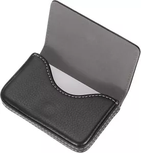 Business Card Holder, PU Leather Case with Magnetic Shut for Men Women - Picture 1 of 6