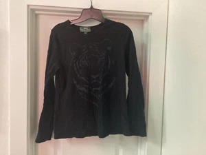 Ralph Lauren Active Black Tiger Face Long Sleeve Tee Shirt Size M - Picture 1 of 9