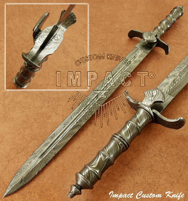 Ancient Forge Full Damascus Dagger Sword knife – 20.00” by Impact Cutlery - Image 1 of 4
