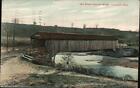 1910 Conneaut,Oh Mill Street Covered Bridge Ashtabula County Ohio Postcard