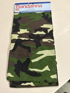 New Classic Camo Bandana - Woodland Camouflage  22" X 22" - Picture 1 of 3