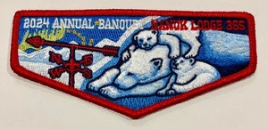 BOY SCOUT BSA OA NANUK LODGE 355 523 WESTERN ALASKA 2024 LODGE BANQUET FLAP BEAR - Picture 1 of 2