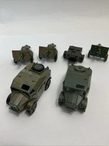 Airfix 1/76 25 pdr Field Guns (3x) Morris Quad (2x) Limber (1x) plastic lot - Picture 1 of 15