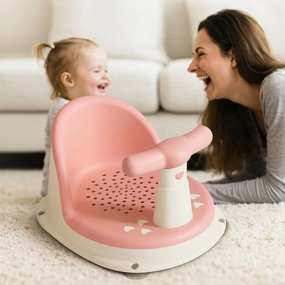 Asiento de ducha portátil para bebé - Soporte para silla de baño para niños para recién nacidos y niños pequeños Foto 1 de 4