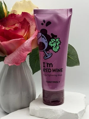 Máscara tensora de poros de vino tinto TONYMOLY I’m (tamaño completo 3,38 fl oz) nueva ~ ¡sellada! Foto 1 de 4