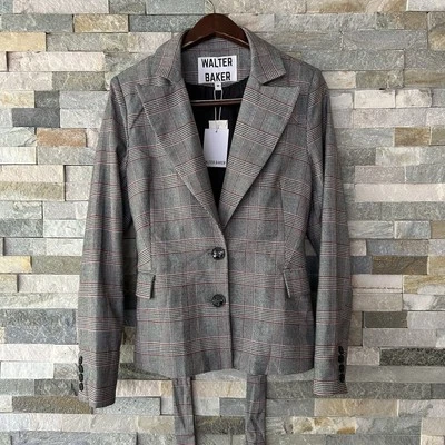 Walter Baker Ralev Bwr Plaid Belted Size Medium Blazer Women - Image 1 of 4