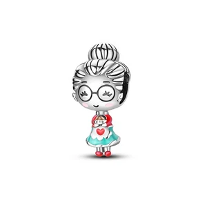 MULA European Warm Grandmother DIY Charm Enamel Fit Bracelet 925 Sterling Silver - Picture 1 of 6