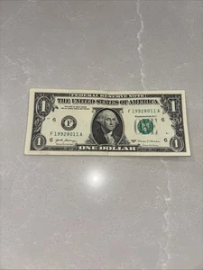 One dollar bill birthday anniversary note August 11, 1992 - Picture 1 of 6