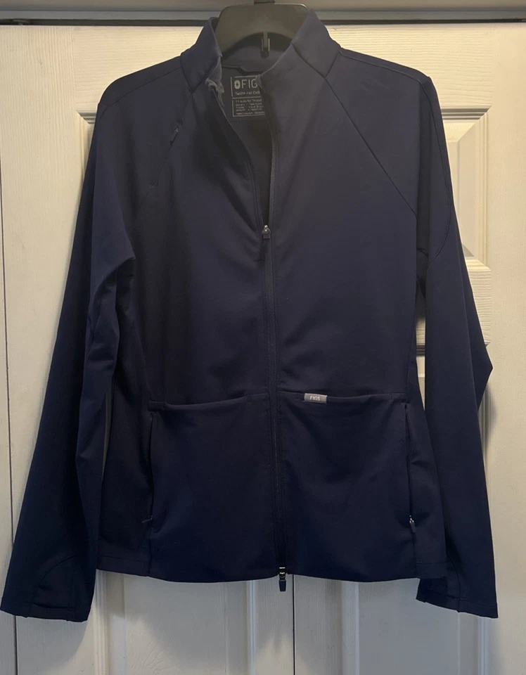 Women’s Navy Blue Figs Technical Collection Jacket Full Zip Size XL NWOT - Image 1 of 4