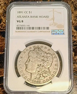 1891 CC MORGAN NGC VG8 BEAUTIFUL CIRCULATED COIN PRICED WELL AND FREE SHIPPING!✅ - Image 1 of 4