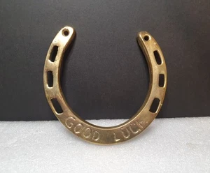 Vintage Brass Good Luck Horse Shoe Vintage Wedding Good Luck Horseshoe - Picture 1 of 4