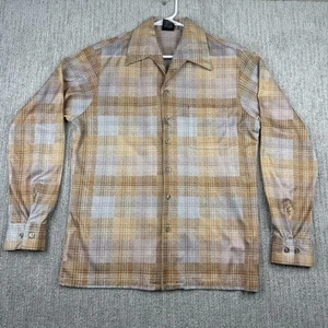 Vintage Joel California Hemd Herren Medium 70er Dolchkragen Knopfleiste Disco - Bild 1 von 8