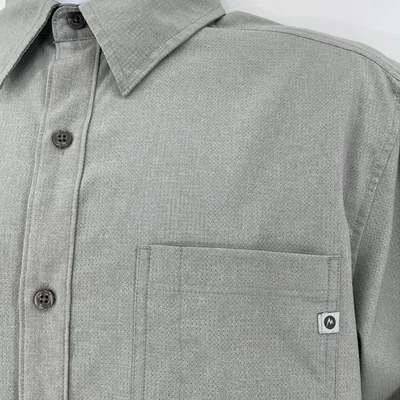 Marmot For Life Mens M Gray Long Sleeve Shirt Grid Micro Vent Hiking Outdoor Tec - Image 1 of 4
