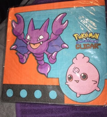 Pokemon Gligar (13 pulgadas) Servilletas de fiesta de cumpleaños para almuerzo de 13 pulgadas - suministros para fiestas Foto 1 de 3